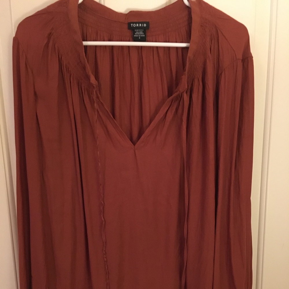 Rust colored Torrid blouse